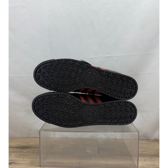 Adidas Samoa Originals Mens Size 13 Leather Sneakers Shoes Black Red - Picture 6 of 11